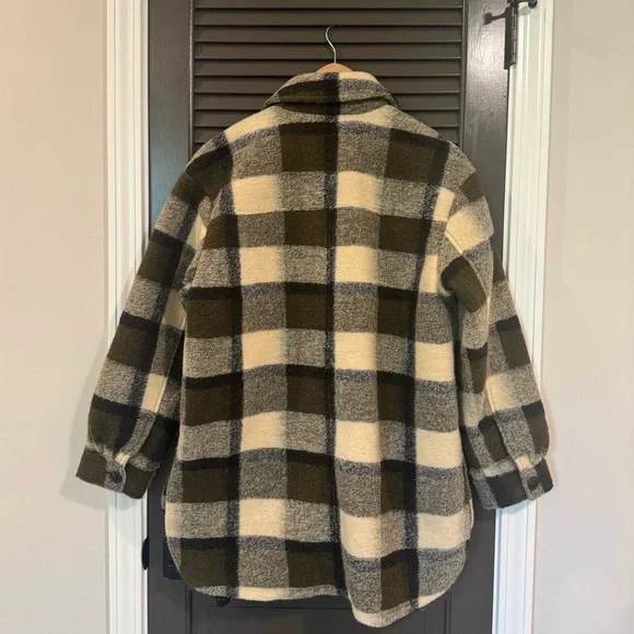 Madewell Belrose Shirt-Jacket in Maran Plaid - Picture 3 of 6